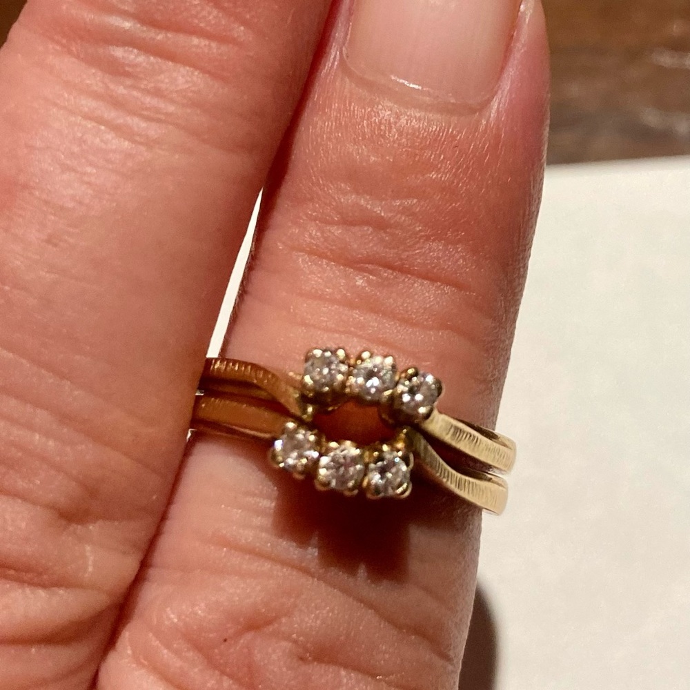 2 Vintage Stackable 1 Carat 14k Diamond Rings!